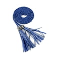 thumbnail image 1 of INSPIRE CHIC Women's Back to School Tassel Braided Skinny Waist Belt Faux Leather Thin Boho Belt for Dresses Royal Blue 132 cm/52 inches, 1 of 8
