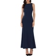 thumbnail image 1 of INSPIRE CHIC Women's Boat Neck Dresses Sleeveless Elegant Cocktail Maxi Dress 2XL Dark Blue, 1 of 6