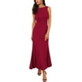 thumbnail image 1 of INSPIRE CHIC Women's Boat Neck Dresses Sleeveless Elegant Cocktail Maxi Dress M Burgundy, 1 of 6