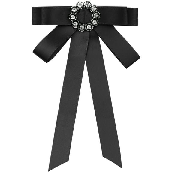 INSPIRE CHIC Women's Brooch Vintage Elegant Clothing Accessories Pin Shirt Preppy Style Black