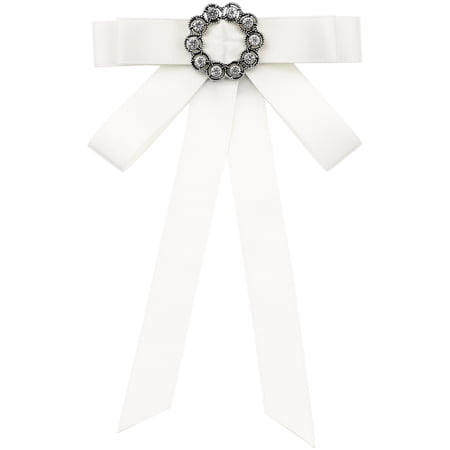 INSPIRE CHIC Women's Brooch Vintage Elegant Clothing Accessories Pin Shirt Preppy Style White