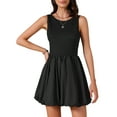 thumbnail image 1 of INSPIRE CHIC Women's Bubble Dress Summer 2025 Casual Sundress Sleeveless Crew Neck Tank Mini Short Dresses S Black, 1 of 6