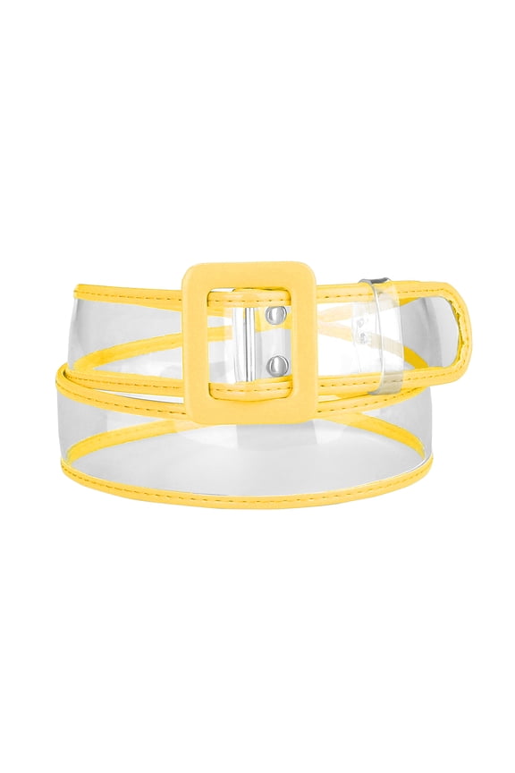 INSPIRE CHIC Women's Clear Waist Belts, Plus Size Skinny Belt Waistband for Jeans Dresses Coats Up to114cm/44.88" Yellow