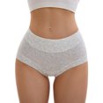 thumbnail image 1 of INSPIRE CHIC Women's Underpants Floral Print High Waisted Full Coverage Tummy Control Briefs S Light Green, 1 of 5