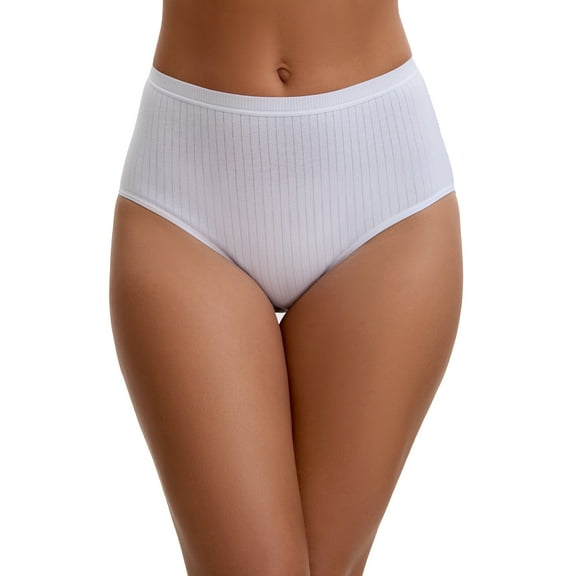 INSPIRE CHIC Women's Cotton High Waist Briefs Tummy Control Breathable Underwear, Available in Plus Size XL White