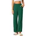 thumbnail image 1 of INSPIRE CHIC Women's Cotton Pajama Bottom Elastic Waist Loose Lounge Sweatpants Pants with Pockets L Deep Green, 1 of 6