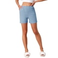 thumbnail image 1 of INSPIRE CHIC Women's Cotton Pajama Shorts Soft Stretch Comfy Boxer Lounge Shorts with Pockets XS Blue, 1 of 6