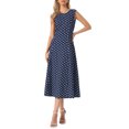 thumbnail image 1 of INSPIRE CHIC Women's Dress Polka Dot Tank Sleeveless A-Line Mother's Day Sundress Navy Blue L, 1 of 6