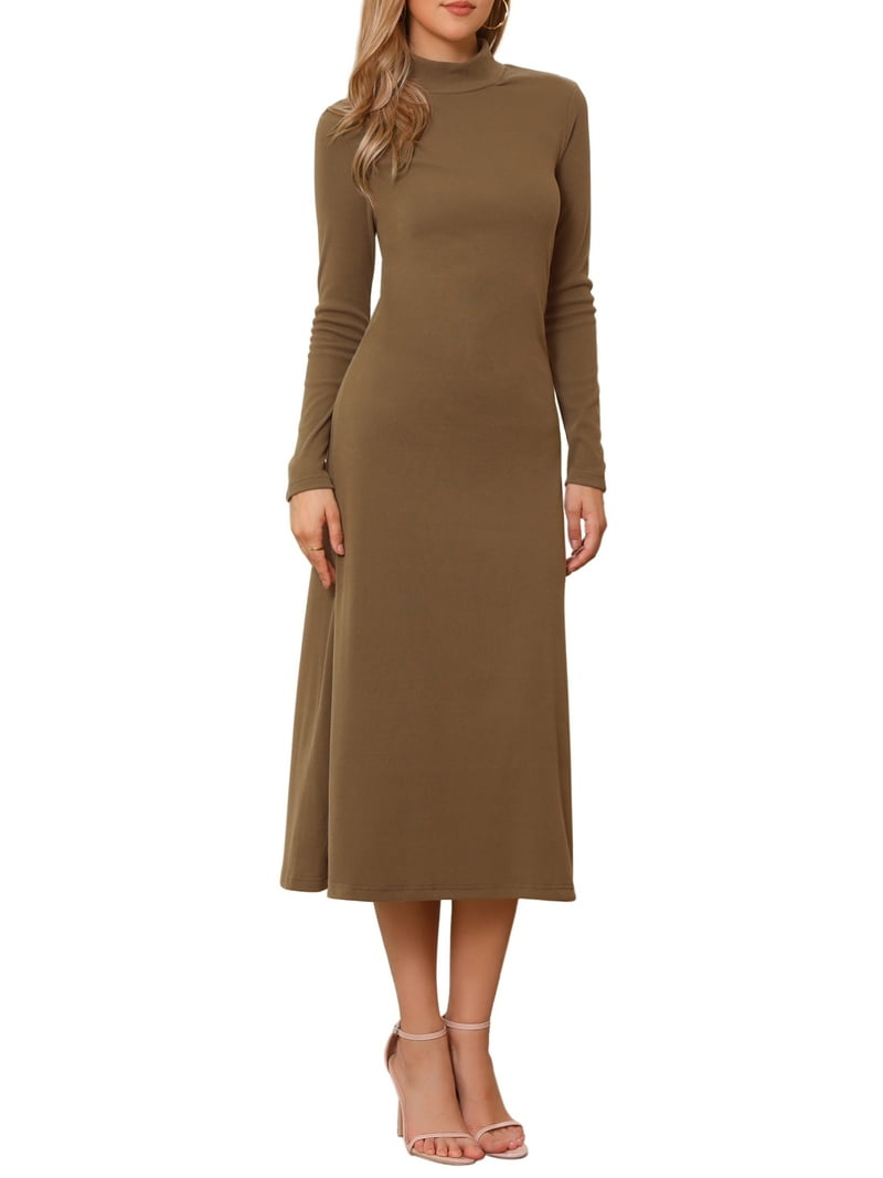 INSPIRE CHIC Women's Dress Sweater Turtleneck Long Sleeve Stretch