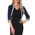 thumbnail image 1 of INSPIRE CHIC Women's Evening Shurg Sequin Beaded Open Front Cocktail Formal Bolero XL Dark Blue, 1 of 5