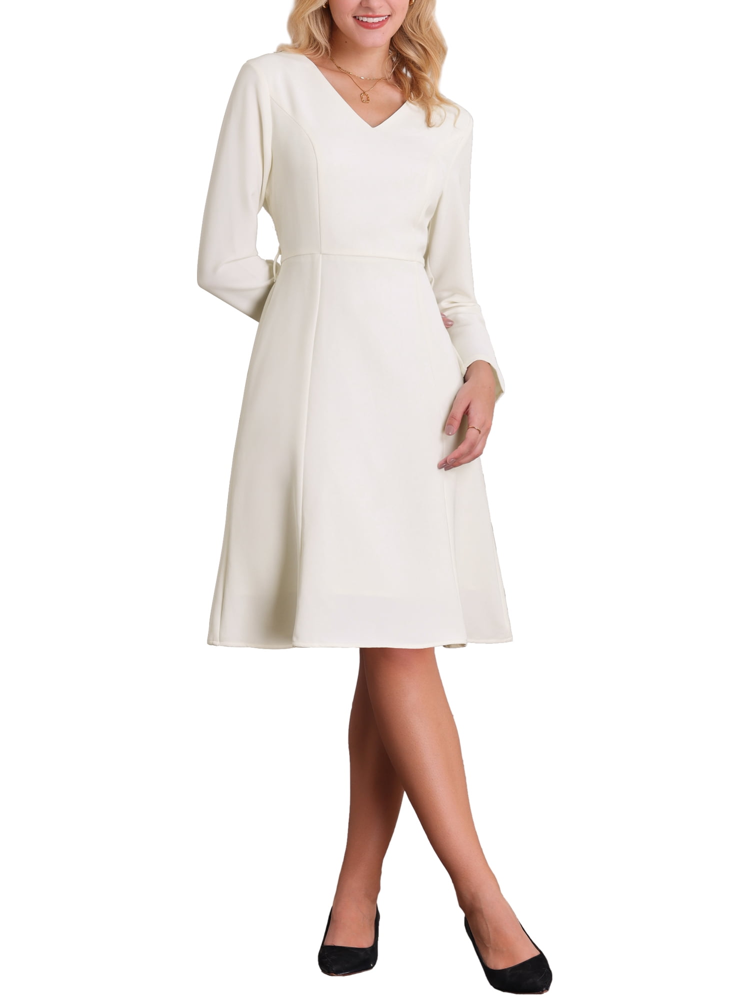 cream flare dress 1950s Bateau-Neckline Cream Lace Fit And Flare Dress