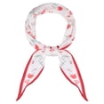 thumbnail image 1 of INSPIRE CHIC Women's Floral Printed Satin Scarf, Flowers Long Silky Hairband Headscarf Neck Scarves Neckerchief 41.3x10.2" Red Rose Butterfly, 1 of 6