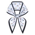 thumbnail image 1 of INSPIRE CHIC Women's Floral Printed Scarves, Flowers Skinny Long Satin Silky Ribbon Hairband Headscarf Neckerchief 37.4x3.5" Light Gray/Black, 1 of 6