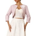 thumbnail image 1 of INSPIRE CHIC Women's Formal Bolero for Evening Dresses Half Sleeves Open Front Cocktail Shrugs M Pink, 1 of 5