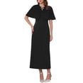 thumbnail image 1 of INSPIRE CHIC Women's Formal Sheath Dress Sets Elegant Cocktail Wedding Guest 2pc Dresses with Cape 2XL Black, 1 of 5