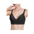 thumbnail image 1 of INSPIRE CHIC Women Full Cup Bras Breathable Comfort Floral Lace Full Coverage Non Padded Underwired Bra 34/75 Fit 32B Black, 1 of 5