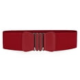 thumbnail image 1 of INSPIRE CHIC Women's Halloween Bowknot Shaped Interlocking Buckle Elastic Belt Waistband Red, 1 of 4