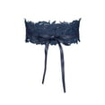thumbnail image 1 of INSPIRE CHIC Women's Halloween Lace Wide Waist Belt Wrap Around Obi Croset Belts Bowknot Navy Blue 25.59-31.50", 1 of 6
