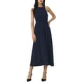 thumbnail image 1 of INSPIRE CHIC Women's Halter Neck Dresses Sleeveless Formal Cocktail Midi Dress XL Dark Blue, 1 of 6