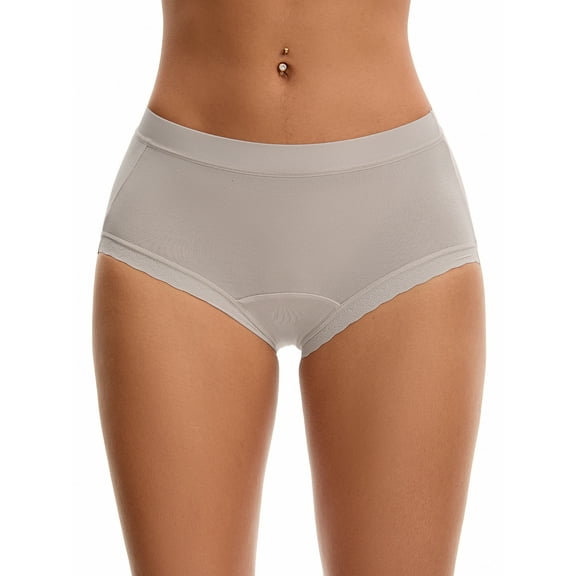 INSPIRE CHIC Women's High Rise Modal Underpants Full Coverage Soft Briefs Underwear L Light Purple