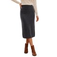 thumbnail image 1 of INSPIRE CHIC Women's High Waist Elastic Waist Knit Straight Midi Skirt for Everyday Comfort and Style S Grey, 1 of 6