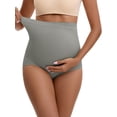 thumbnail image 1 of INSPIRE CHIC Women's High Waist Maternity Briefs Butt Lifter Seamless Comfortable Pregnancy Ladies Panties M Gray, 1 of 4