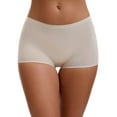 thumbnail image 1 of INSPIRE CHIC Women's High Waist Seamless Boyshorts Elastic Waistband Ice Silk Breathable Comfy Shorts L Beige, 1 of 4