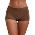 thumbnail image 1 of INSPIRE CHIC Women's High Waist Seamless Boyshorts Elastic Waistband Ice Silk Breathable Comfy Shorts XL Dark Brown, 1 of 4