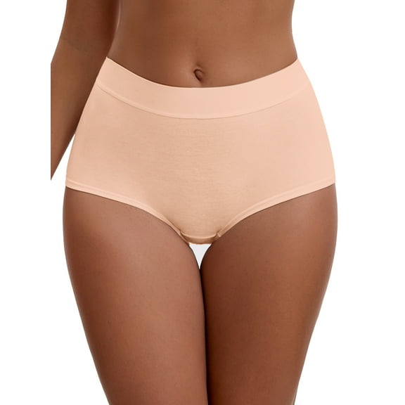 INSPIRE CHIC Women's High Waist Tummy Control Boyshorts Elastic Waistband Comfortable Safetyshorts M Pink