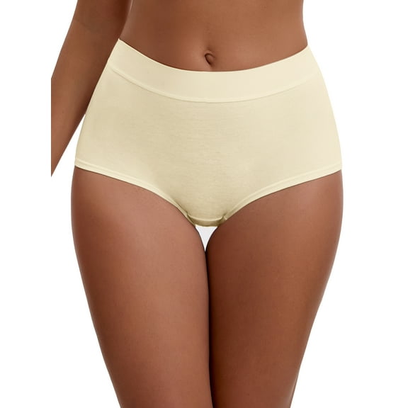 INSPIRE CHIC Women's High Waist Tummy Control Boyshorts Elastic Waistband Comfortable Safetyshorts S Beige