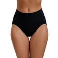 thumbnail image 1 of REFINED ATTIRE Women's High Waist Tummy Slimming Elastic Waistband Briefs Hi-Cut Breathable Butt Lifter Underwear XL Black, 1 of 4