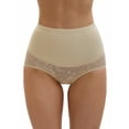 thumbnail image 1 of INSPIRE CHIC Women's High Waisted Body Shaper Shapewear Tummy Control Slimming Panties Butt Lifter Lace Briefs Underwear XL Beige, 1 of 5
