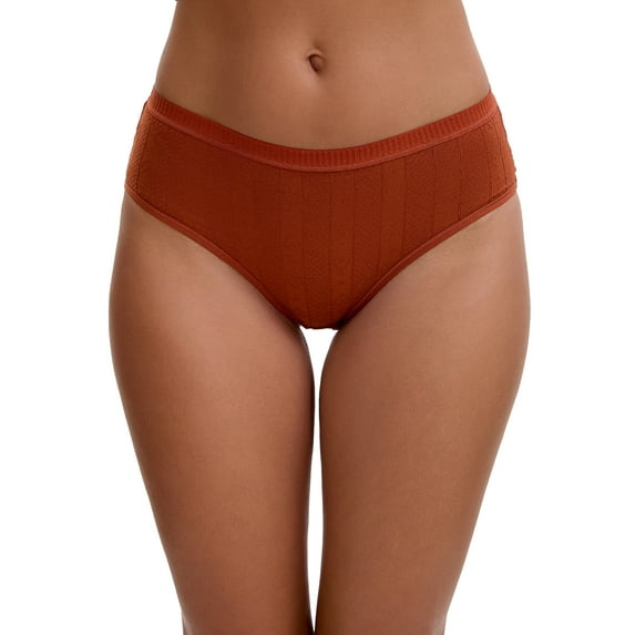 INSPIRE CHIC Women's High Waisted Tummy Control Briefs Butt Lifter Underwear, Available in Plus Size L Brown