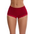 thumbnail image 1 of INSPIRE CHIC Women's High Waisted Underpantys Breathable Tummy Control Briefs M Red, 1 of 4