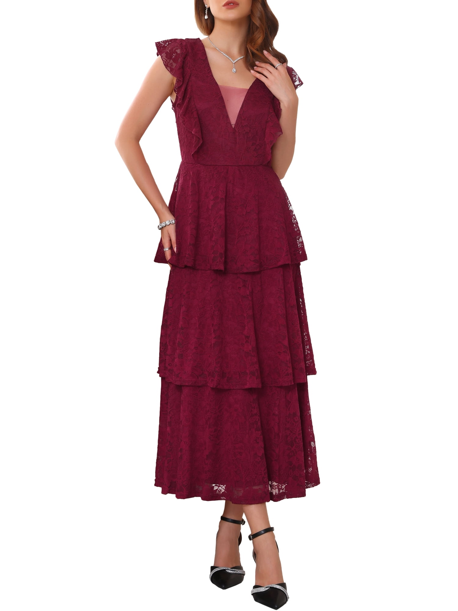 midi dress women Women's Tie It Up Pretty Pink Floral Bow Strap Midi Dress | Size: S