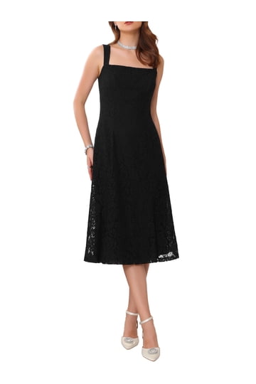 knee length dresses for ladies Long Sleeve Wedding Guest Dress: Mac Duggal 20431 Black / 2 main image 1
