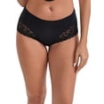 thumbnail image 1 of INSPIRE CHIC Mother's Day Women's Lace Butt-Lifting Tummy Control Mid Rise Panties Breathable Full Coverage Boyshorts L Black, 1 of 4