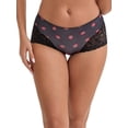 thumbnail image 1 of INSPIRE CHIC Mother's Day Women's Lace Butt-Lifting Tummy Control Mid Rise Panties Breathable Full Coverage Boyshorts S Red, 1 of 5
