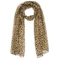 thumbnail image 1 of INSPIRE CHIC Women's Leopard Printed Chiffon Scarves, Square/Long Lightweight Soft Sheer Neck Scarf for All Season 57.1x19.7" Brown-Long, 1 of 6