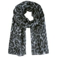 thumbnail image 1 of INSPIRE CHIC Women's Leopard Printed Long Scarf, Lightweight Soft Sheer Head Wrap Shawl Scarves for All Season 70.9x35.4" Dark Blue, 1 of 6