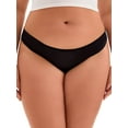 thumbnail image 1 of INSPIRE CHIC Women's Low Waist Frill Trim Satin Full Coverage Briefs, Available in Plus Size Pink XL, 1 of 4