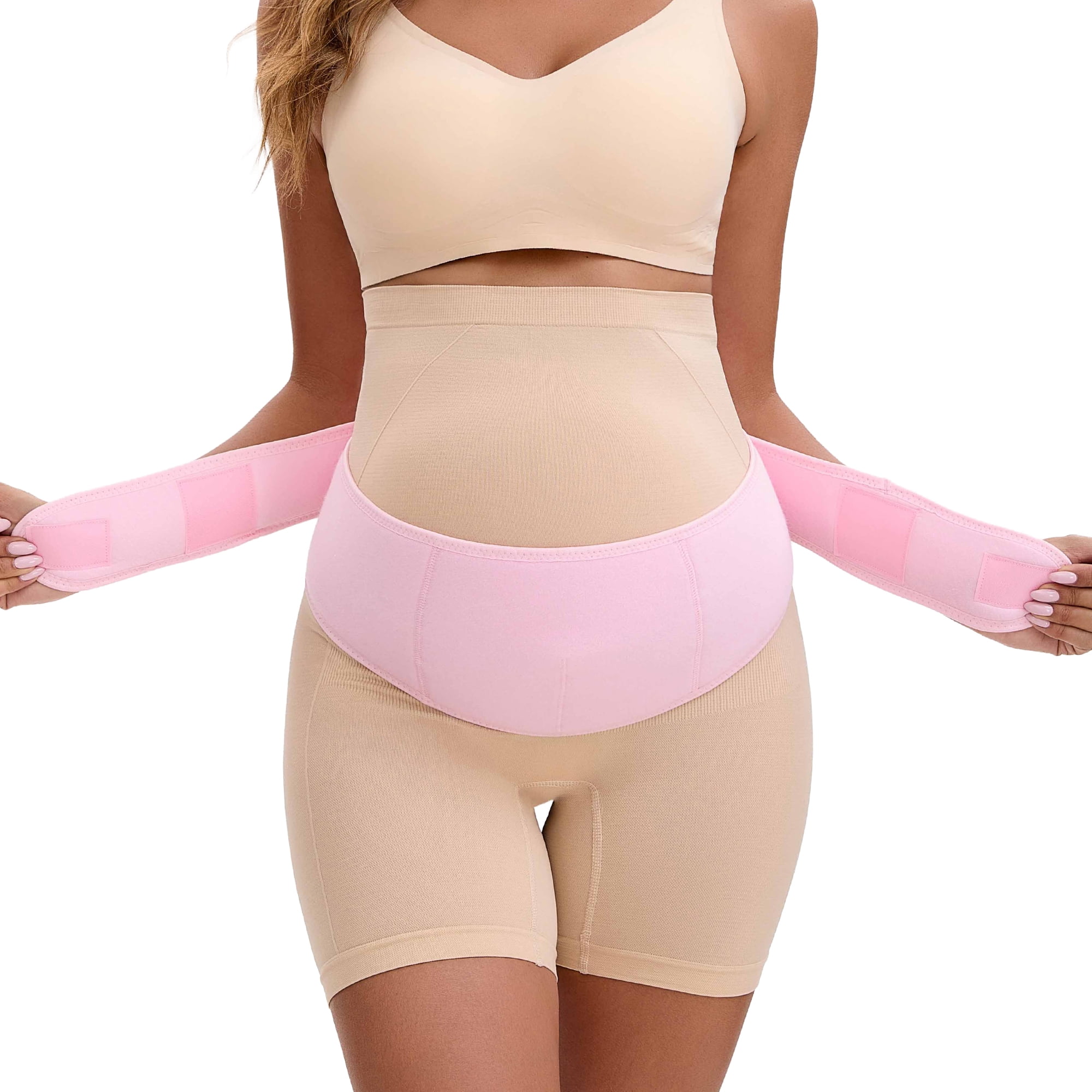 INSPIRE CHIC Mother's Day Women's Maternity Belly Band Adjustable Lightweight Pregnancy Support Belt XL Pink