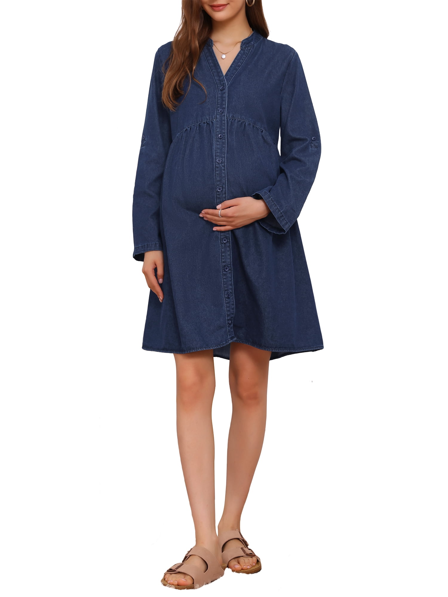 chinese dress ladies The Drapey Denim Mini Dress main image 1