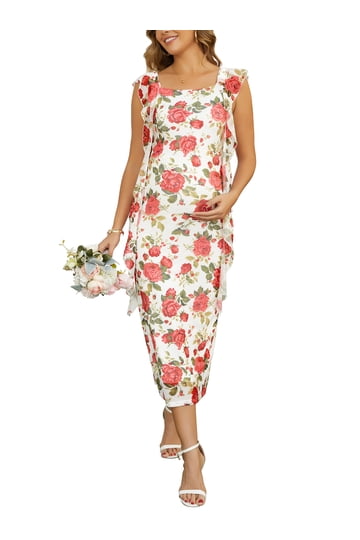 Maternity Dresses in Maternity Clothing | White - Walmart.com