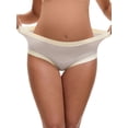 thumbnail image 1 of INSPIRE CHIC Women's Maternity Full Coverage Briefs Plus Size High Waisted Elasticity Invisible Panties XL Purple, 1 of 4