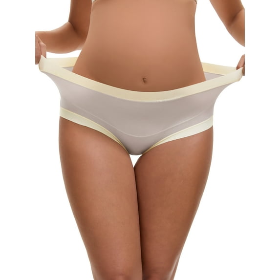 INSPIRE CHIC Women's Maternity Full Coverage Briefs Plus Size High Waisted Elasticity Invisible Panties XL Purple
