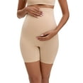 thumbnail image 1 of INSPIRE CHIC Women's Maternity High Waist Thigh Slimmers for Under Dresses Soft Comfort Pregnancy Shapewear L Beige, 1 of 5