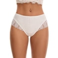thumbnail image 1 of INSPIRE CHIC Women's Underpants Floral Lace Mid Rise Breathable Soft Underwear S White, 1 of 4
