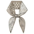 thumbnail image 1 of INSPIRE CHIC Women's Paisley Polka Dots Pattern Skinny Long Scarves, Satin Silky Ribbon Hair Band Neckerchief Neck Scarf 37.4x3.5" Brown, 1 of 6