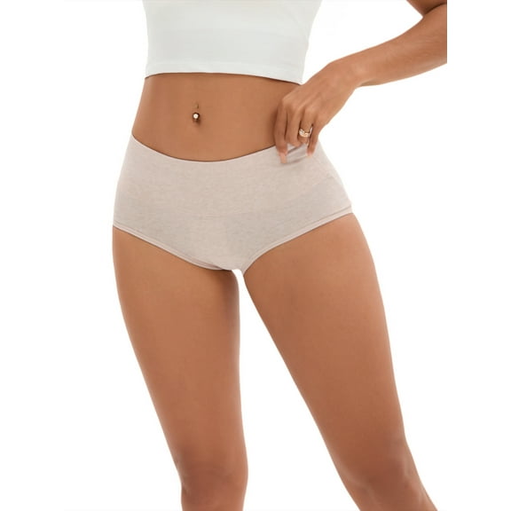 INSPIRE CHIC Women's Plus Size High Waist Tummy Control Briefs Underwear Butt Lifter Control Panties XL Grey